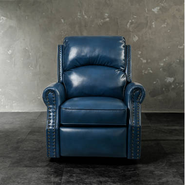 Wayfair blue leather discount recliner